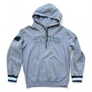 Carolina Panthers NFL Hoodie Mens Size Large Gray Embroidered Pullover Official